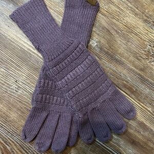 CC Boutique Purple Knit Gloves